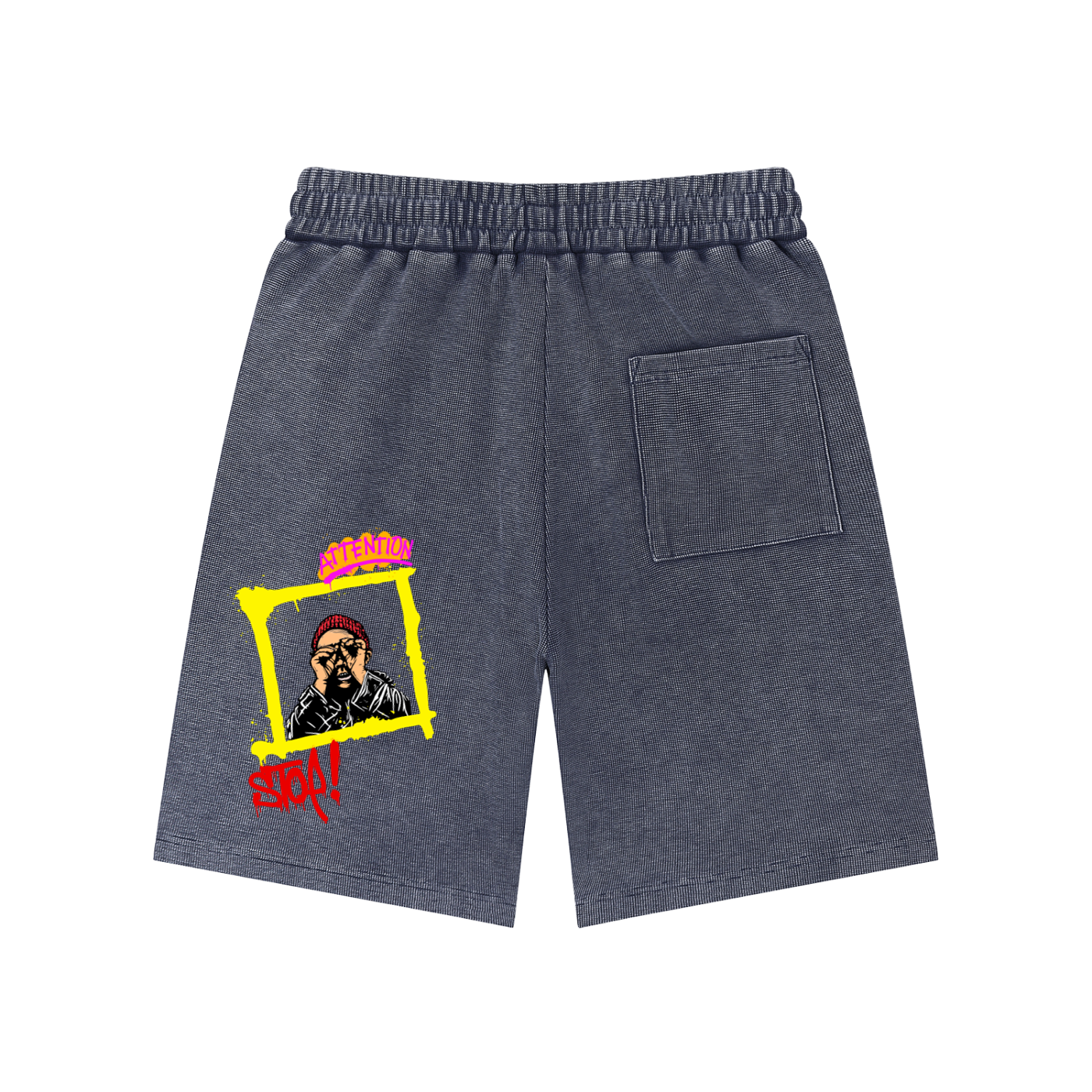 Mineral Wash Waffle Knit Shorts