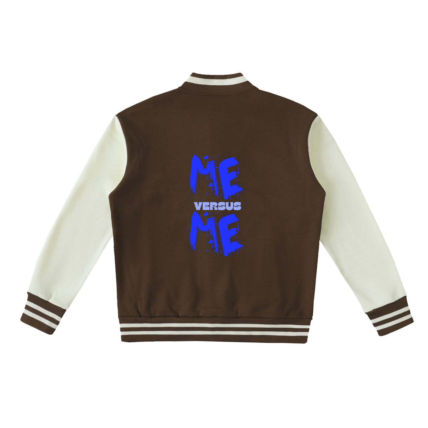 Two-Tone Me vs Me Fleeced Varsity Jacket