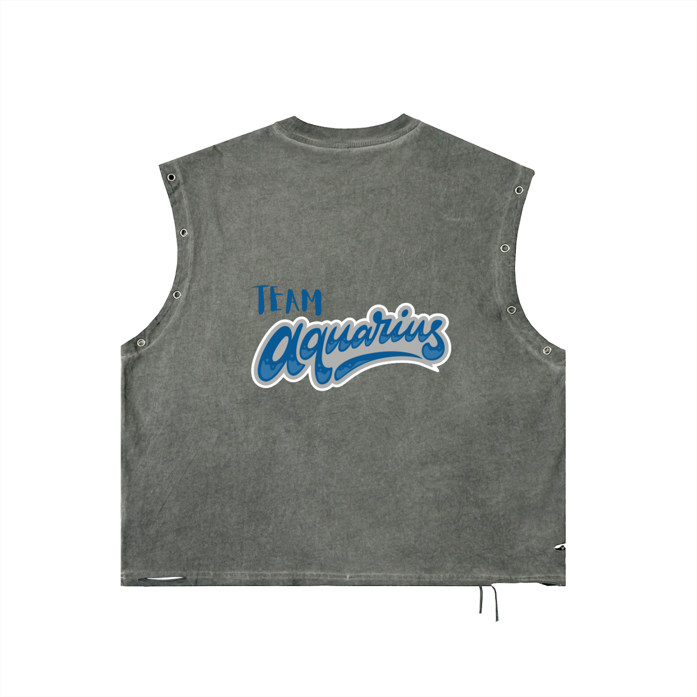 Distressed Grommet Eyelet Tank Top