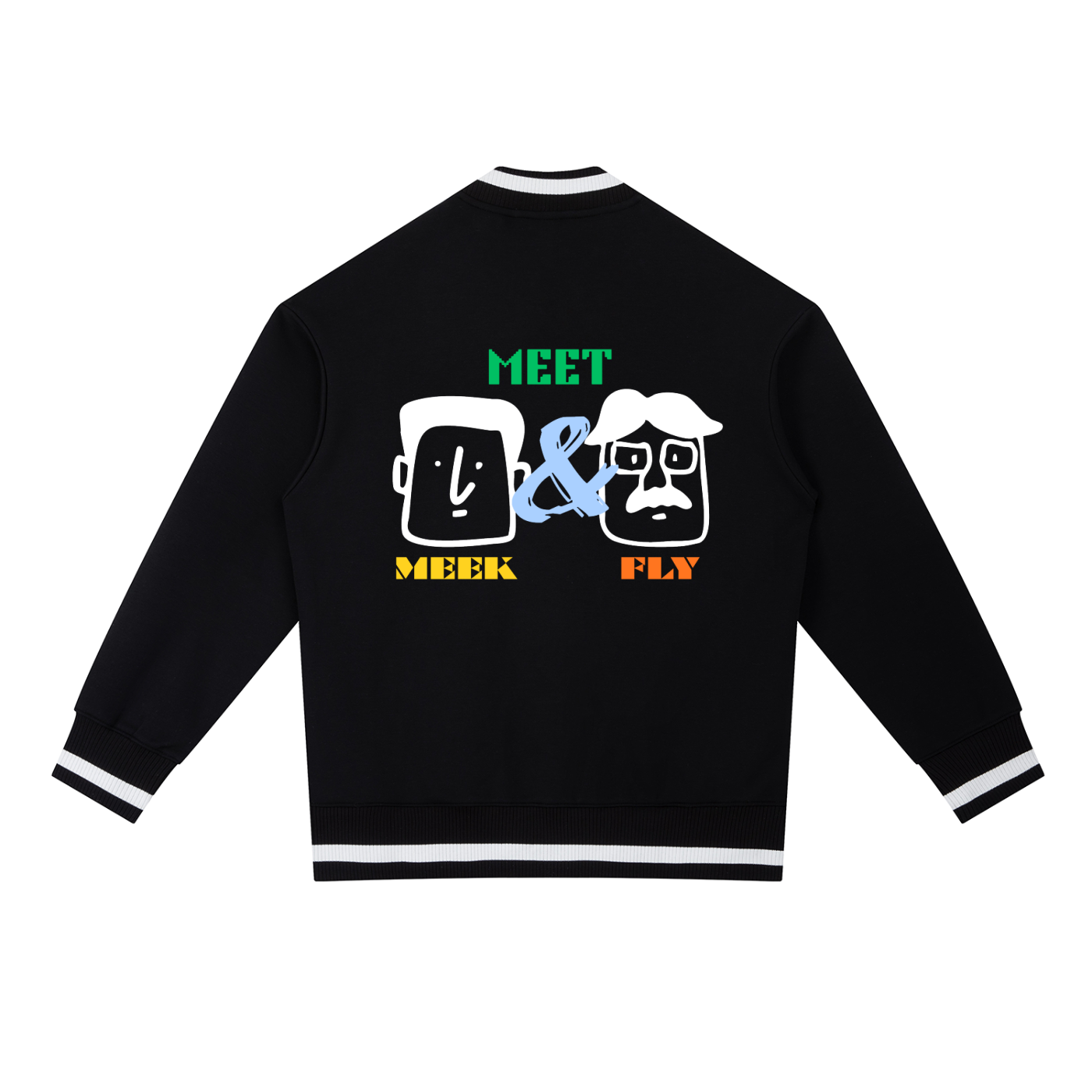 Contrast Piping Zip Bomber Jacket