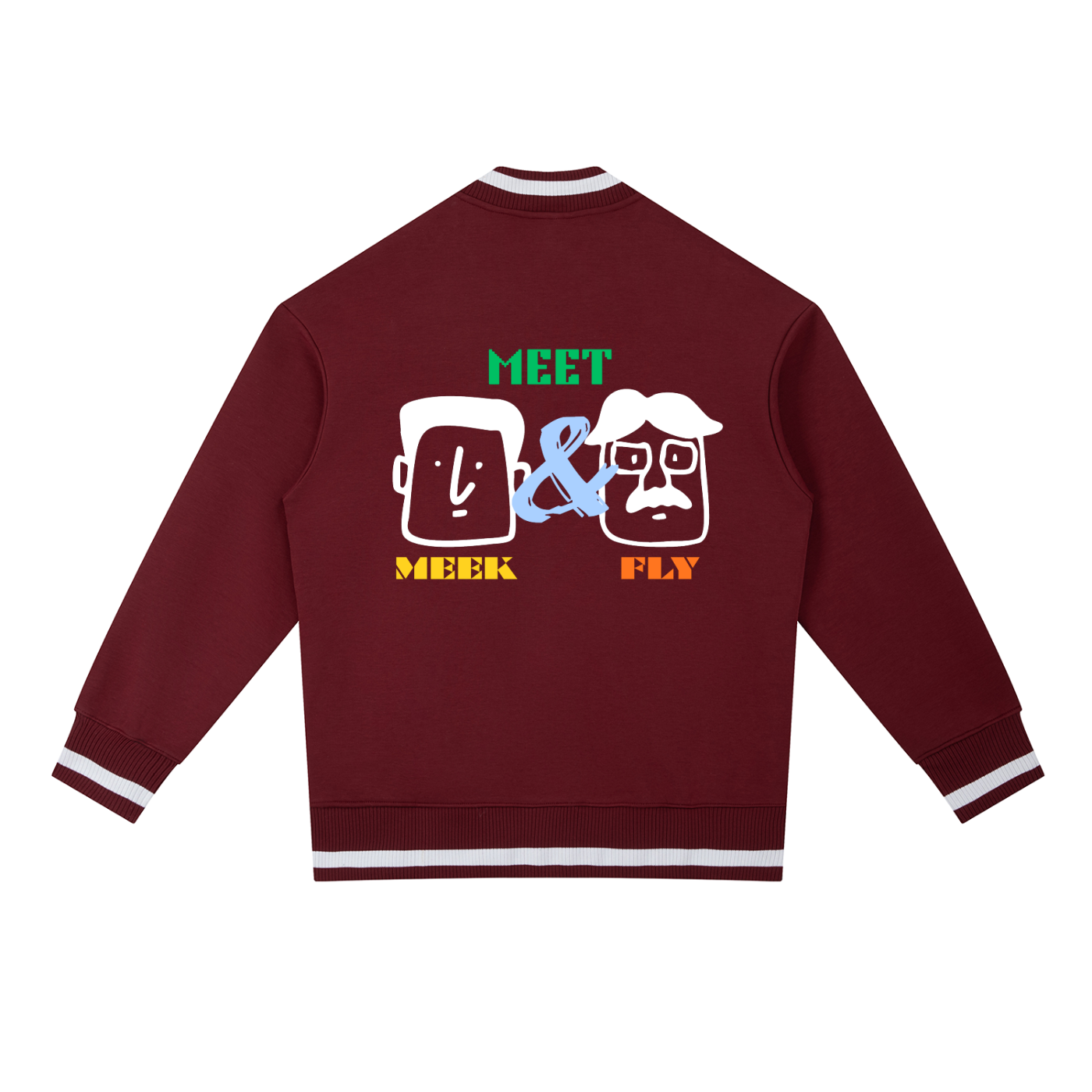 Contrast Piping Zip Bomber Jacket