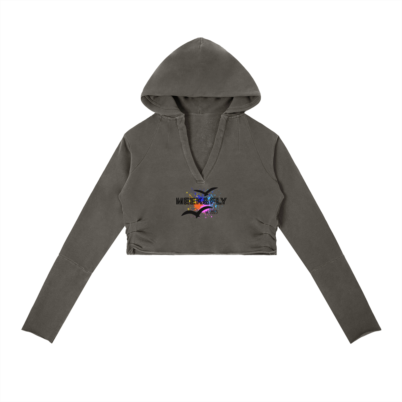 Vintage Washed Raw Edge Hoodie