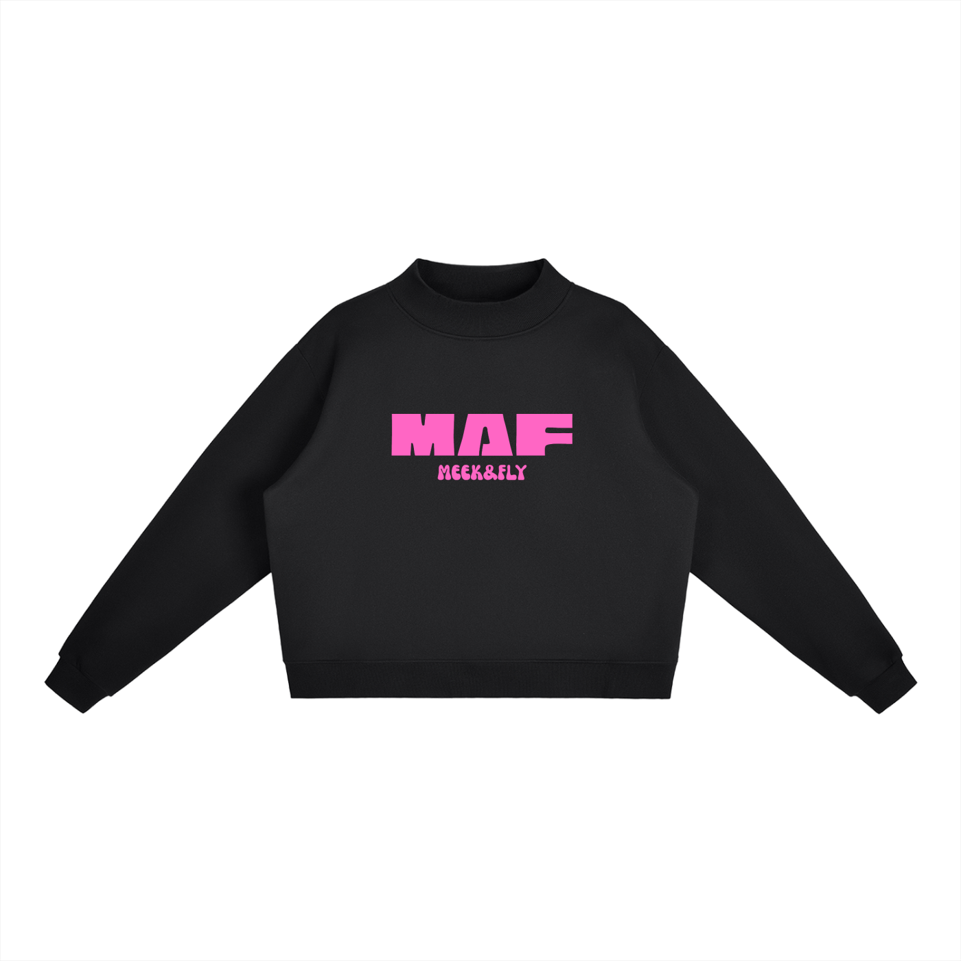 Essential Fleece Mock-Neck Crew Sweatshirt