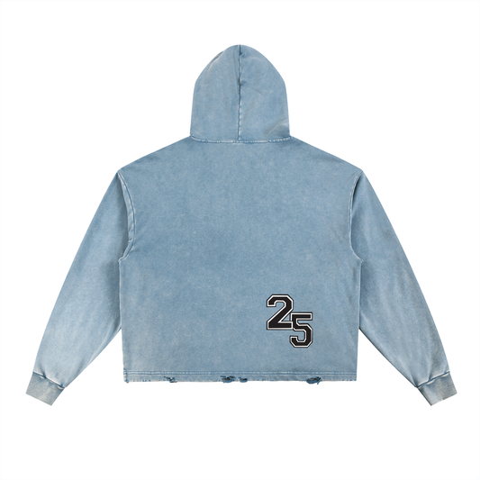 Meek & Fly Frayed-Hem Hoodie