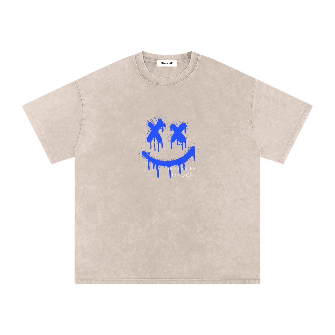 Snow Washed Oversized Cotton T-Shirt