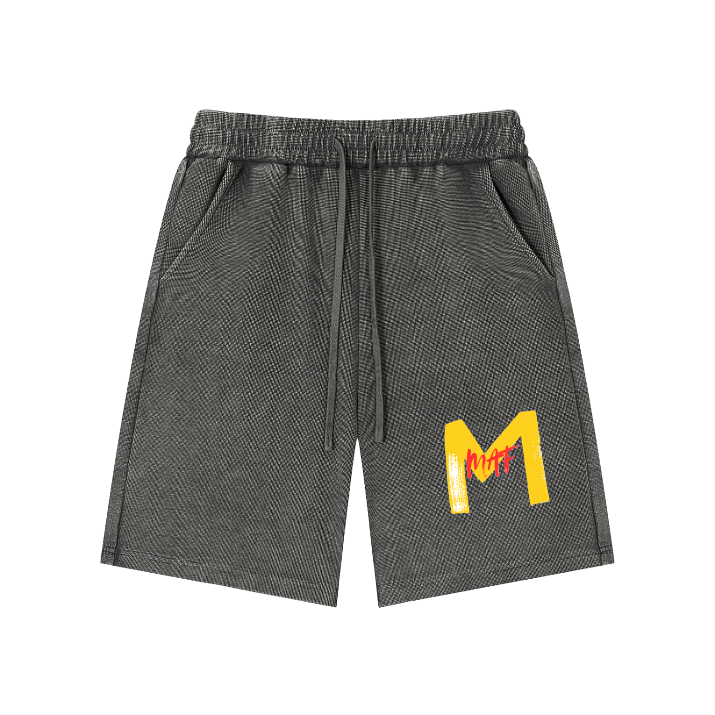 Mineral Wash Waffle Knit Shorts