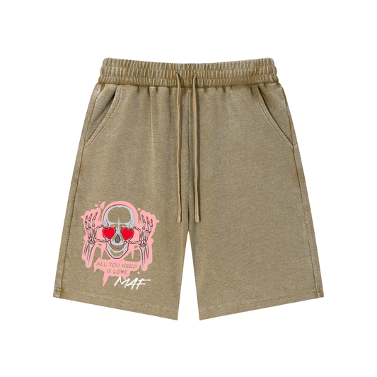 Mineral Wash Waffle Knit Shorts