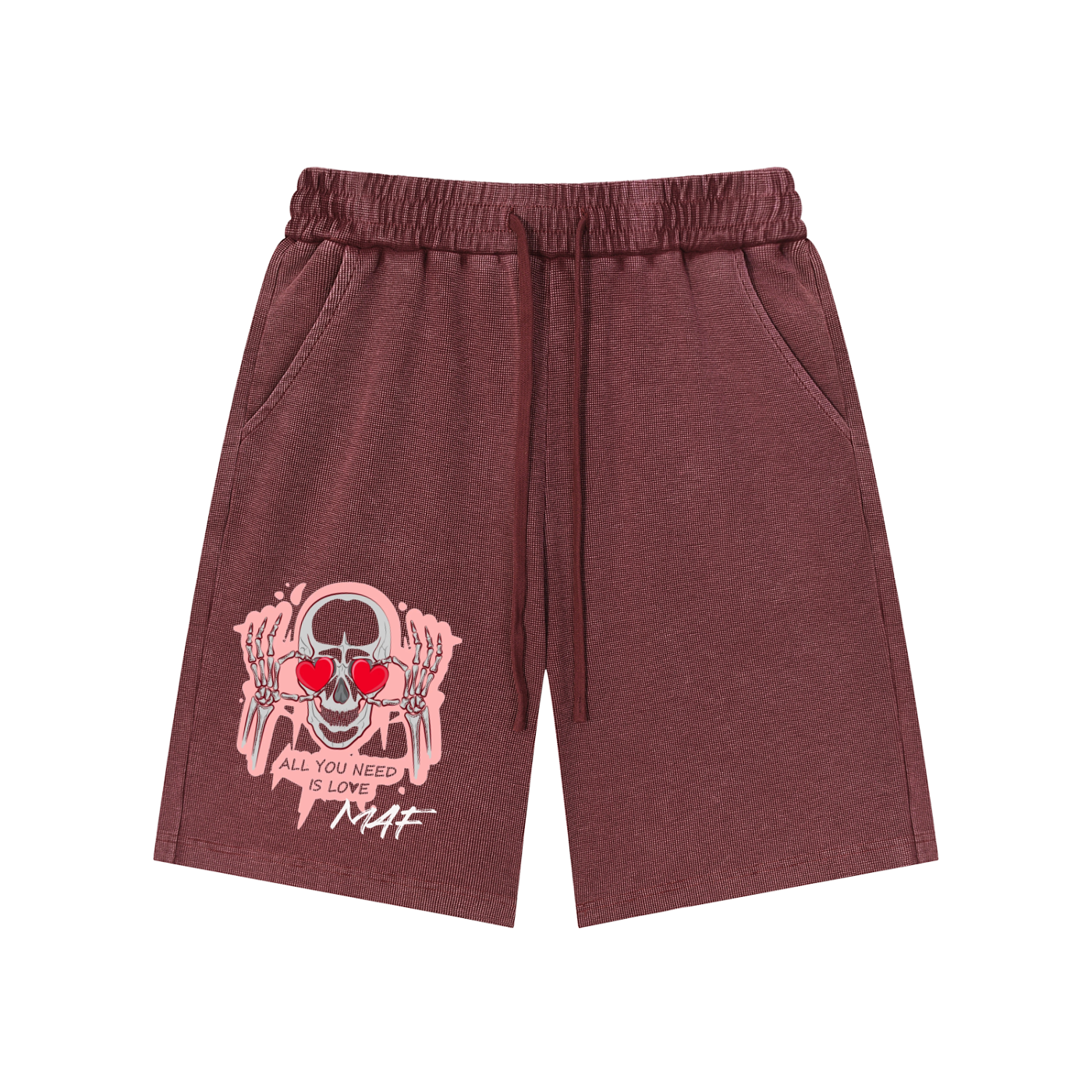 Mineral Wash Waffle Knit Shorts