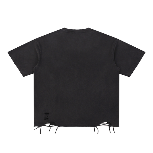 Meek & Fly Snow Washed Raw-Hem T-Shirt