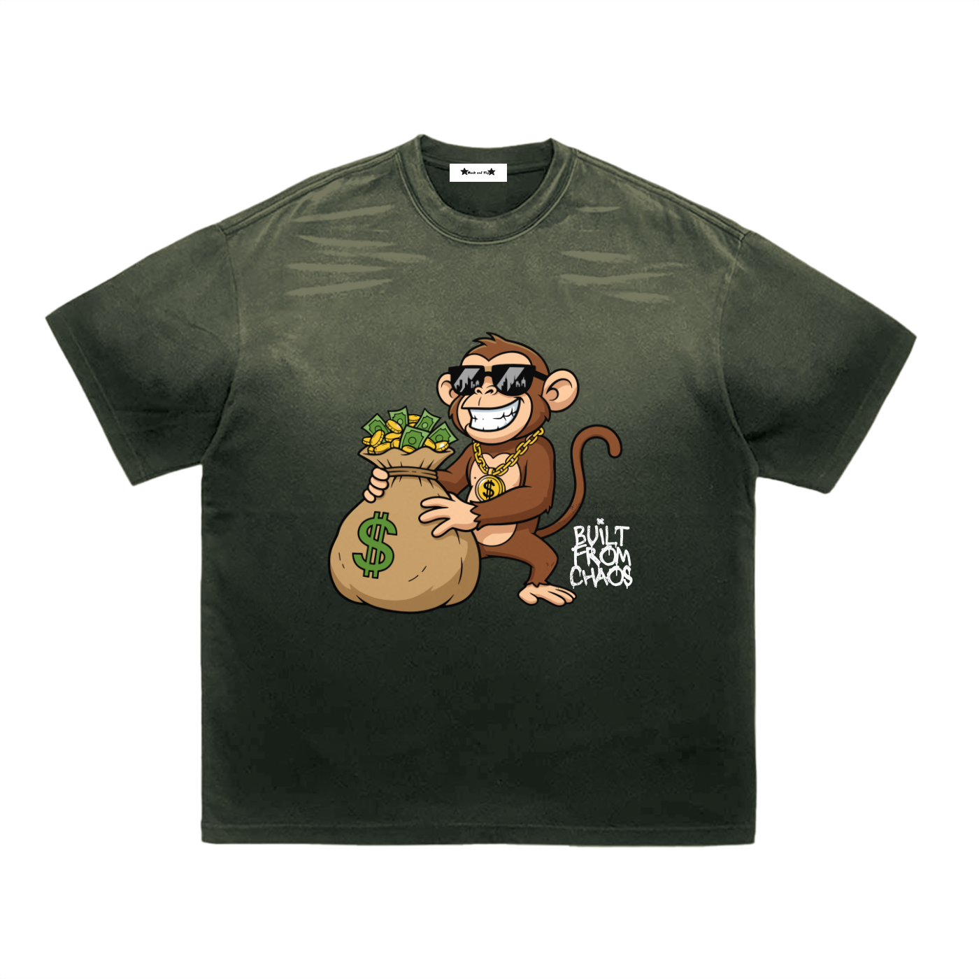 Tiger Stripe Gradient Washed T-Shirt