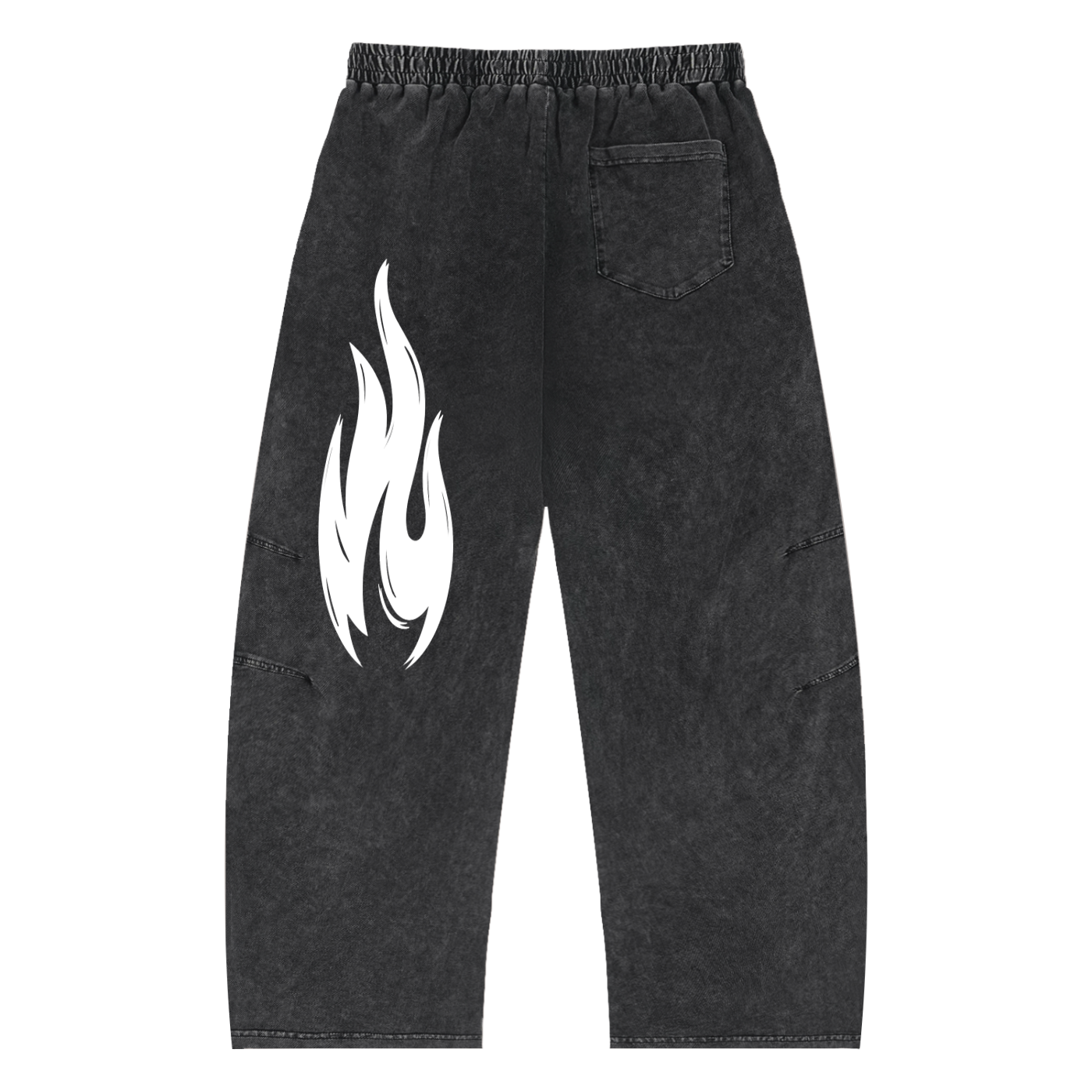 Snow Wash Drawstring Cotton Pants