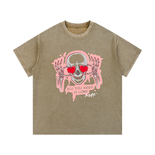 Mineral Wash Waffle Knit T-Shirt