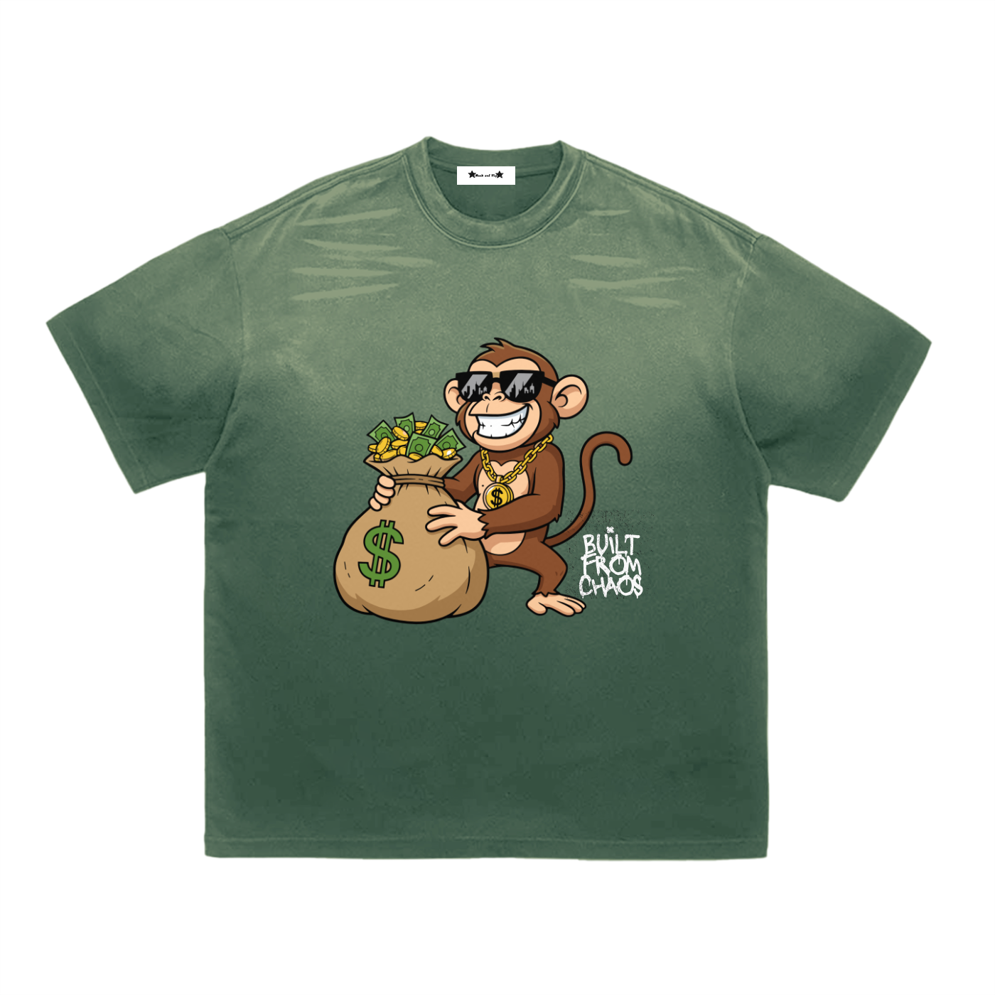 Tiger Stripe Gradient Washed T-Shirt