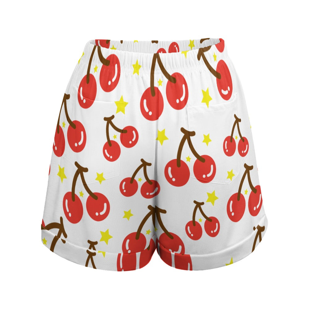 HP High Waist Loose Elastic Waist Shorts