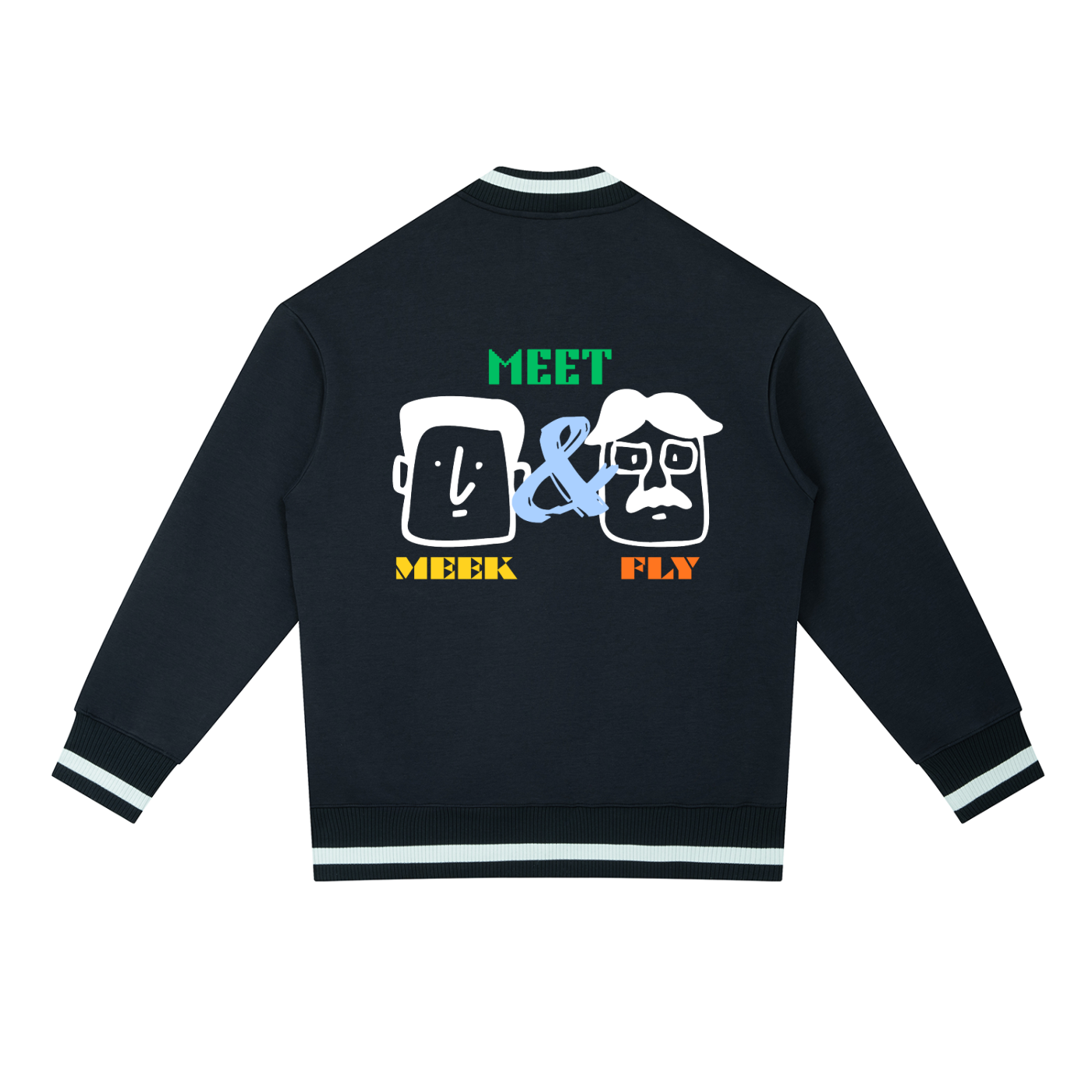 Contrast Piping Zip Bomber Jacket