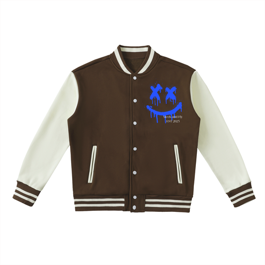 Two-Tone Me vs Me Fleeced Varsity Jacket