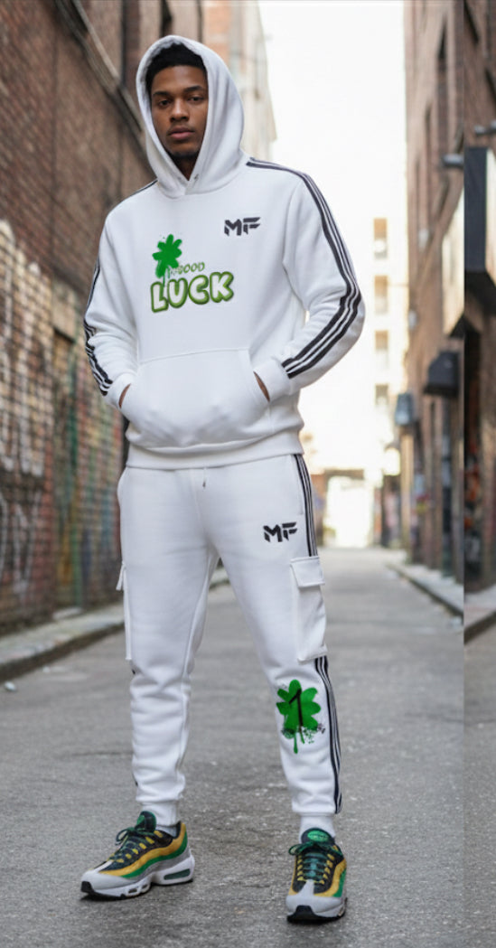 Side Stripe Drop-Shoulder Hoodie