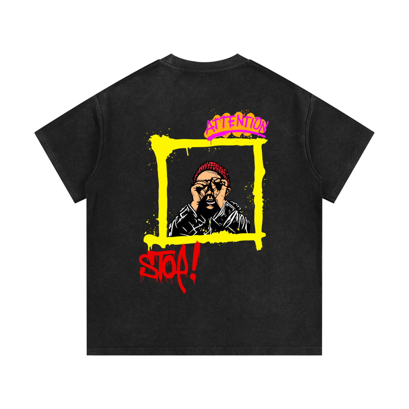 Mineral Wash Waffle Knit T-Shirt