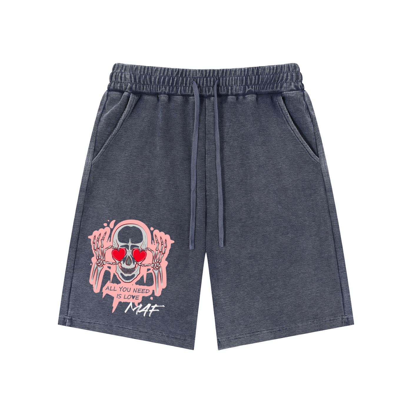 Mineral Wash Waffle Knit Shorts