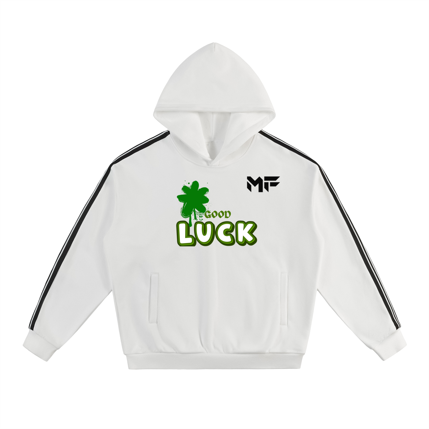 Side Stripe Drop-Shoulder Hoodie