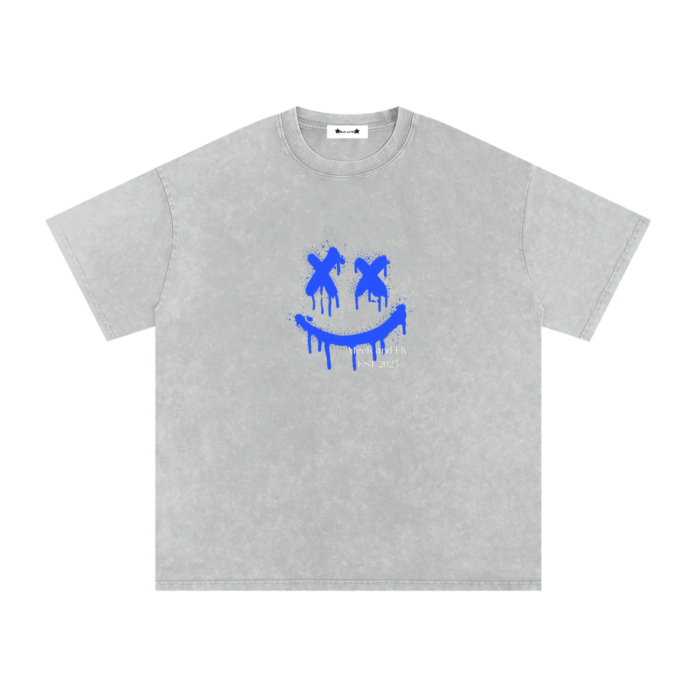 Snow Washed Oversized Cotton T-Shirt