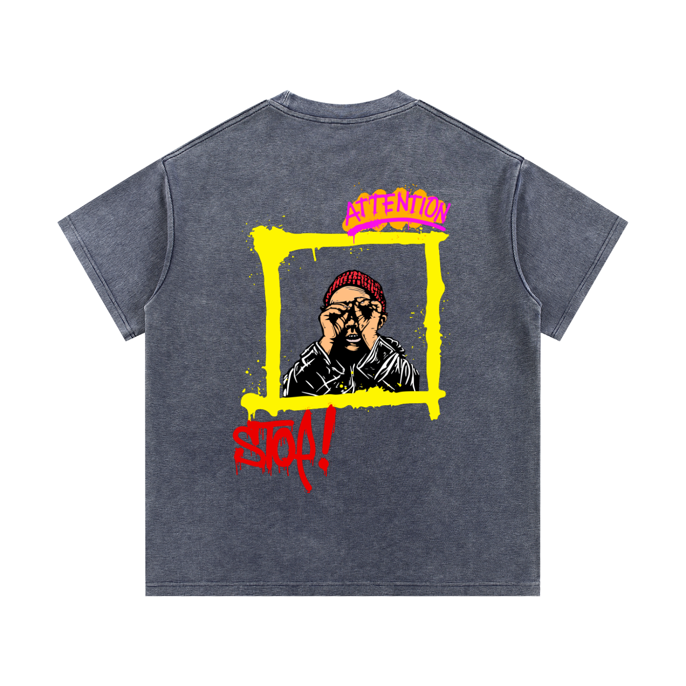 Mineral Wash Waffle Knit T-Shirt