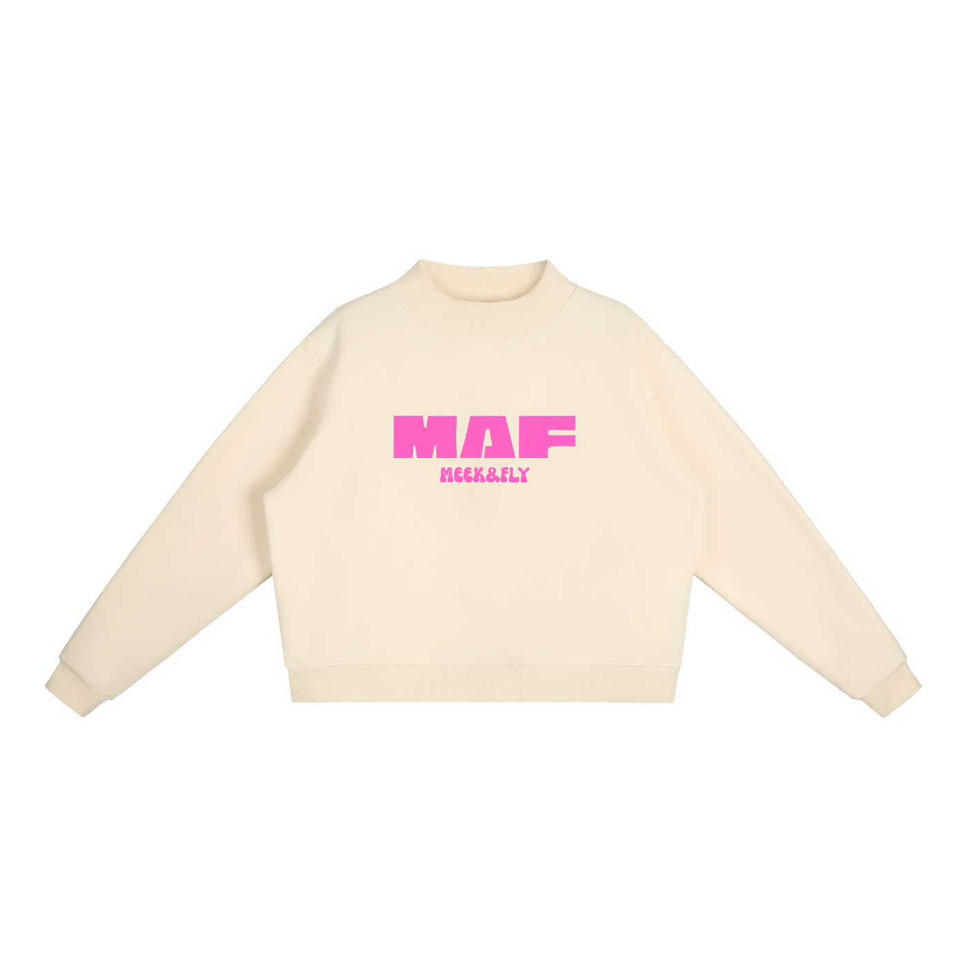 Essential Fleece Mock-Neck Crew Sweatshirt