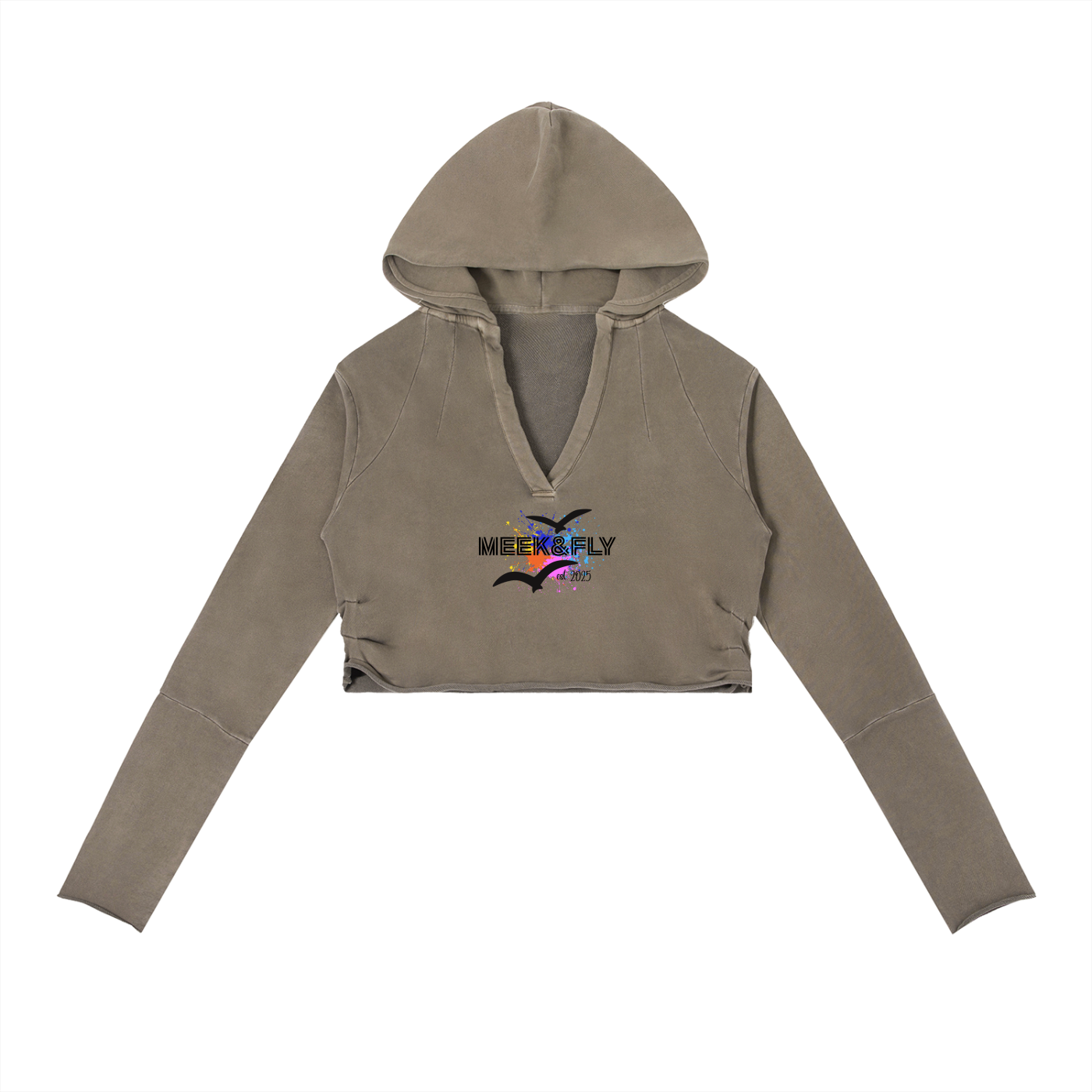 Vintage Washed Raw Edge Hoodie