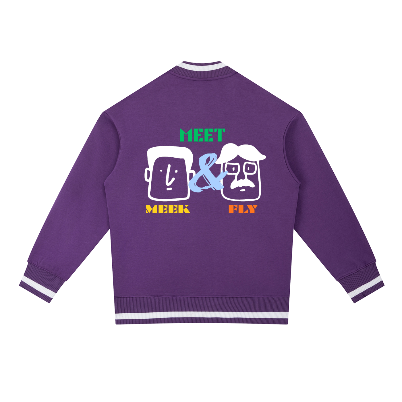 Contrast Piping Zip Bomber Jacket