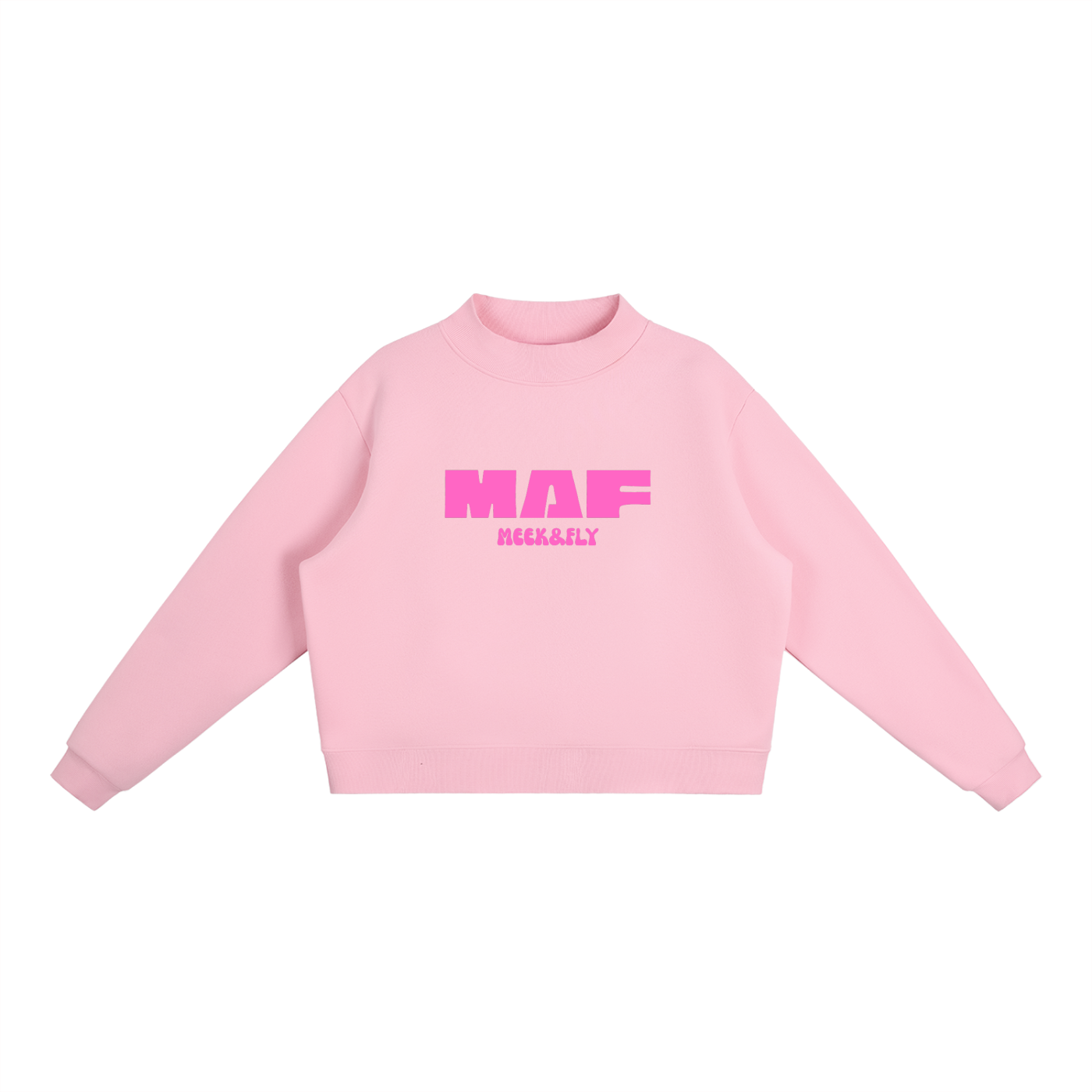Essential Fleece Mock-Neck Crew Sweatshirt