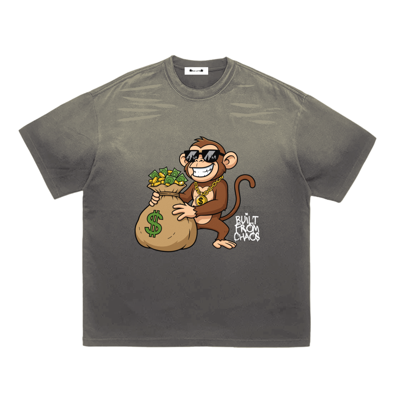 Tiger Stripe Gradient Washed T-Shirt