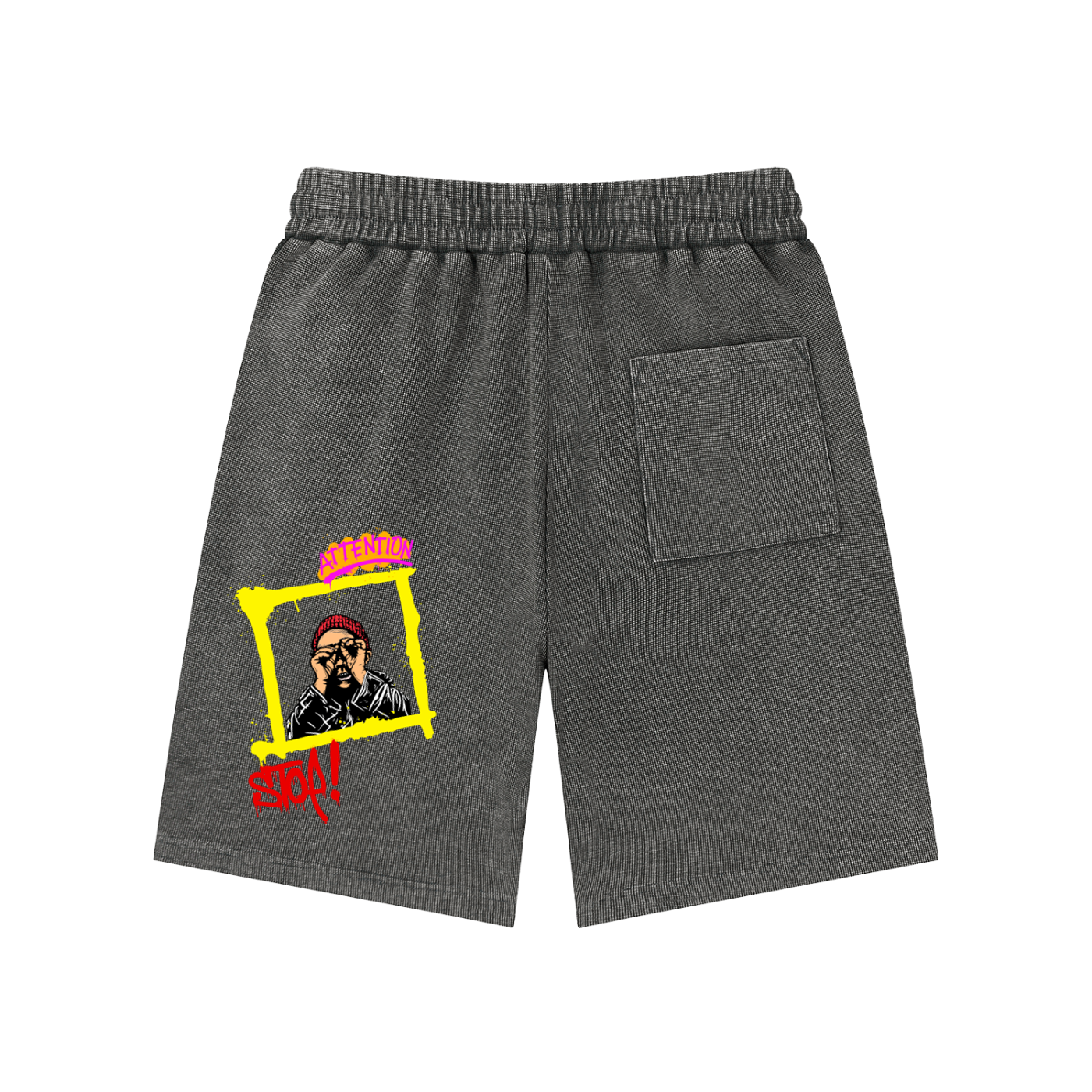 Mineral Wash Waffle Knit Shorts