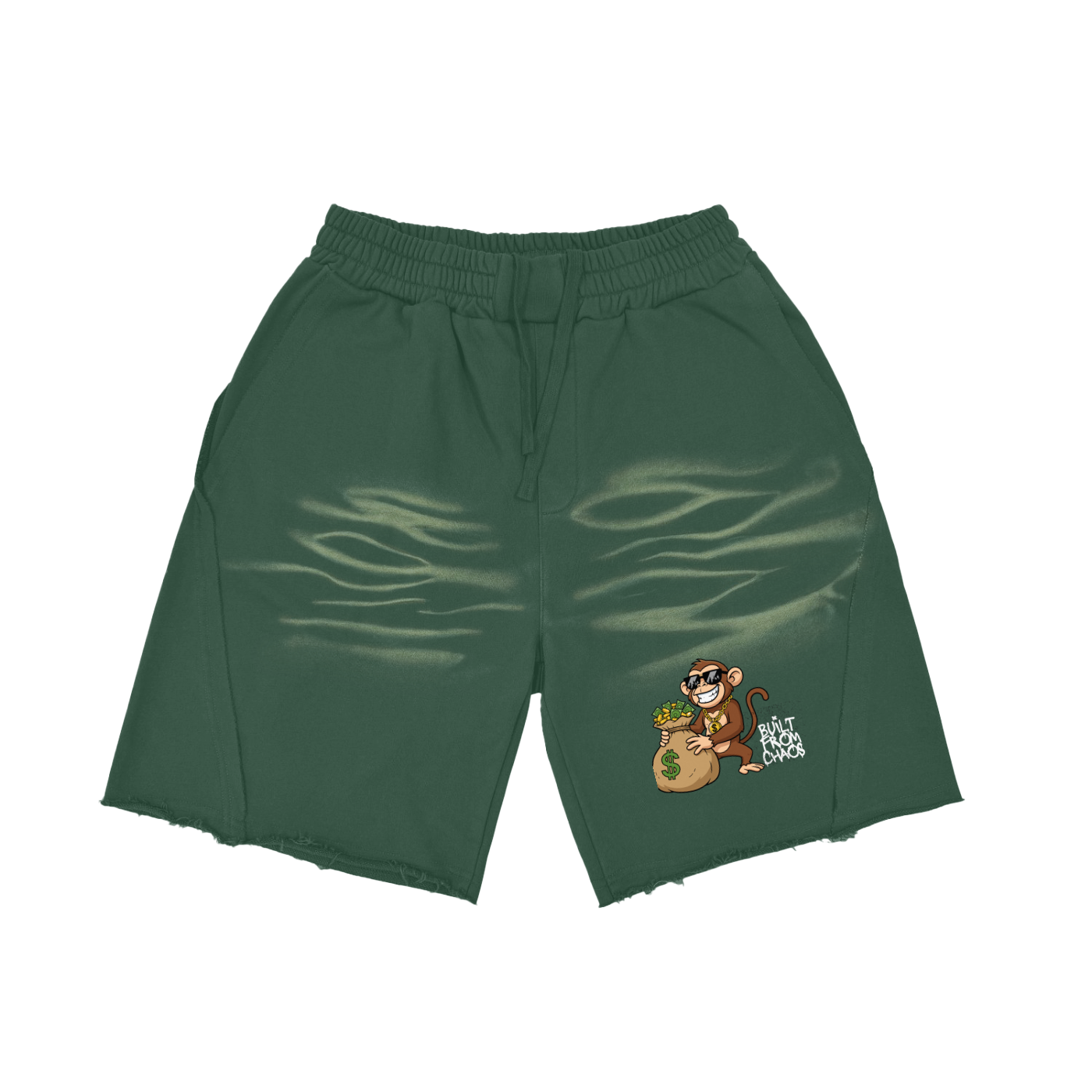 Vintage Washed Tiger Stripes Short Pants