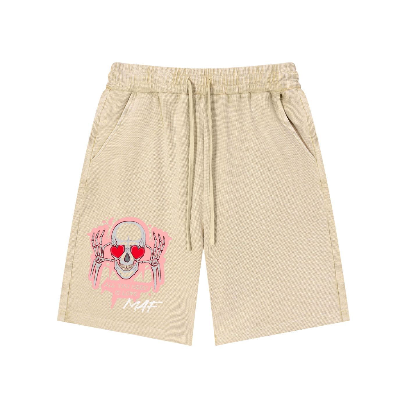 Mineral Wash Waffle Knit Shorts